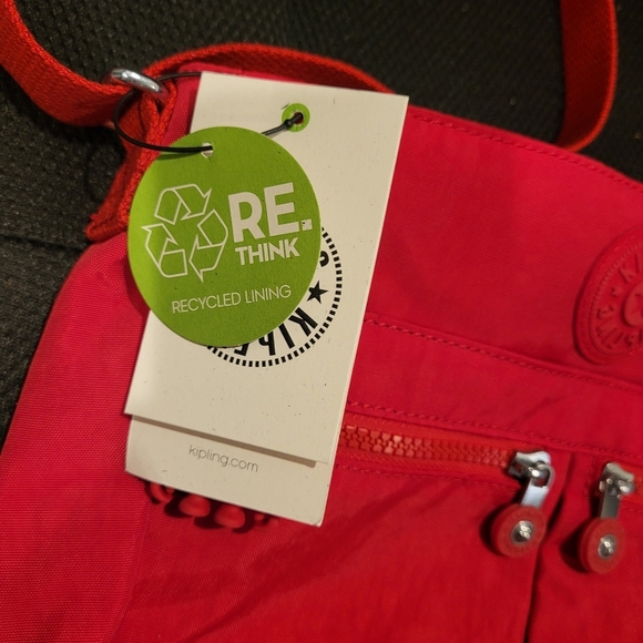 Kipling Angie Red Rouge Crossbody Purse Bag New With Tags! - Picture 5 of 10